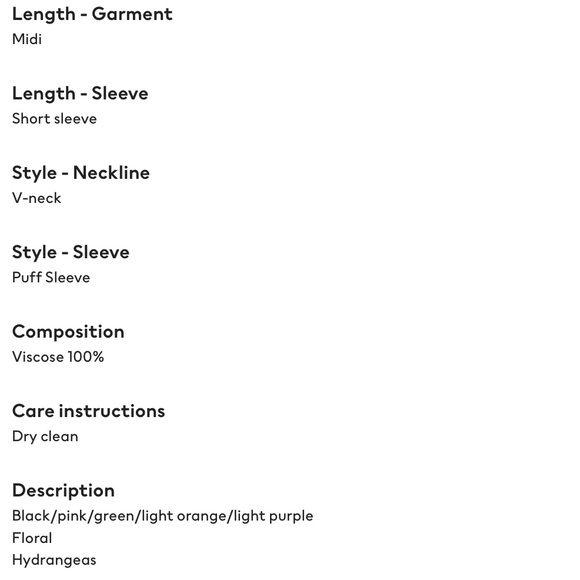 ❌SOLD❌Vibrant Floral V-neck Puff-sleeved Dress S - Picture 7 of 7